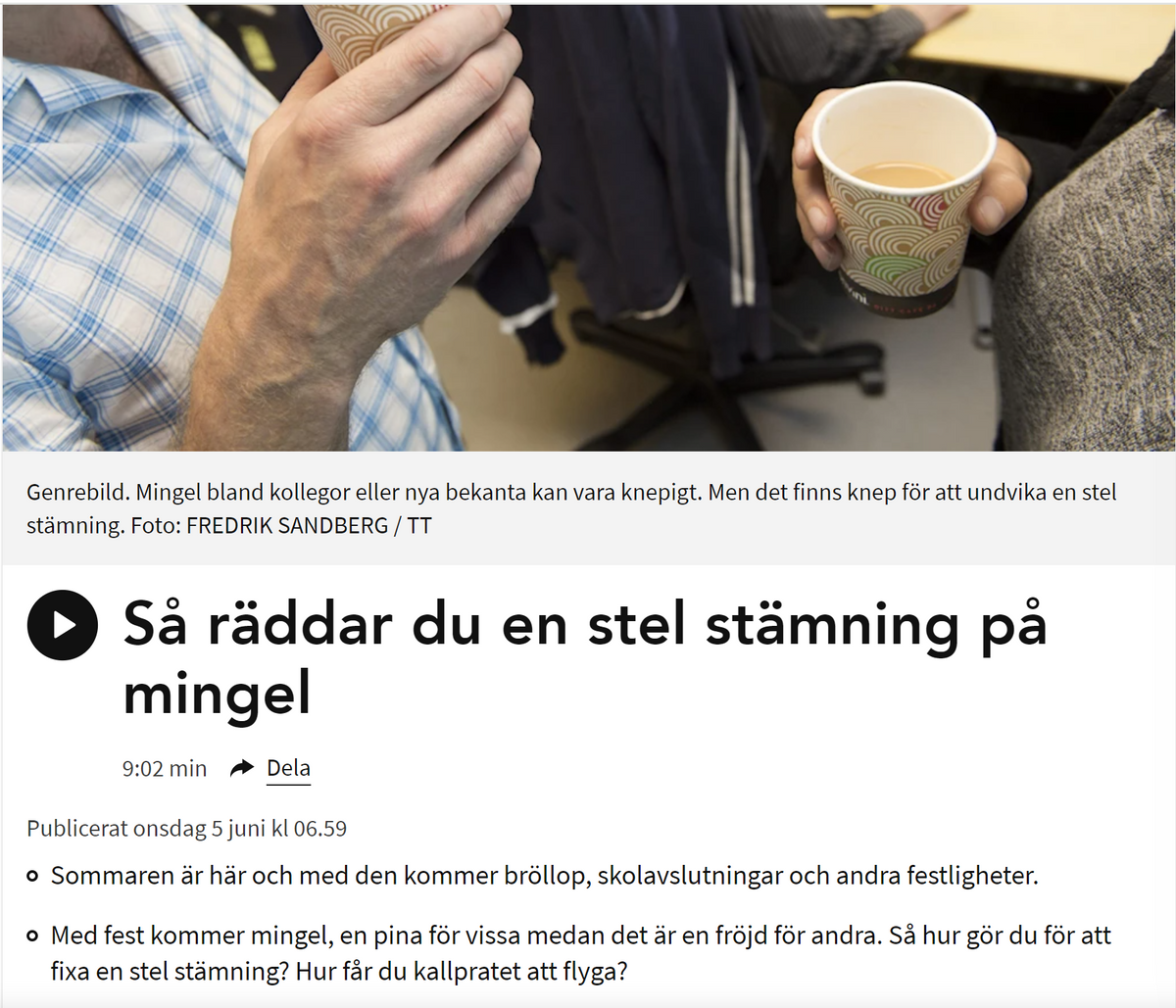 Mingeltips i P1 morgon
