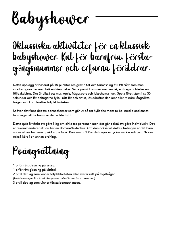 Babyshower - PREMIUM!