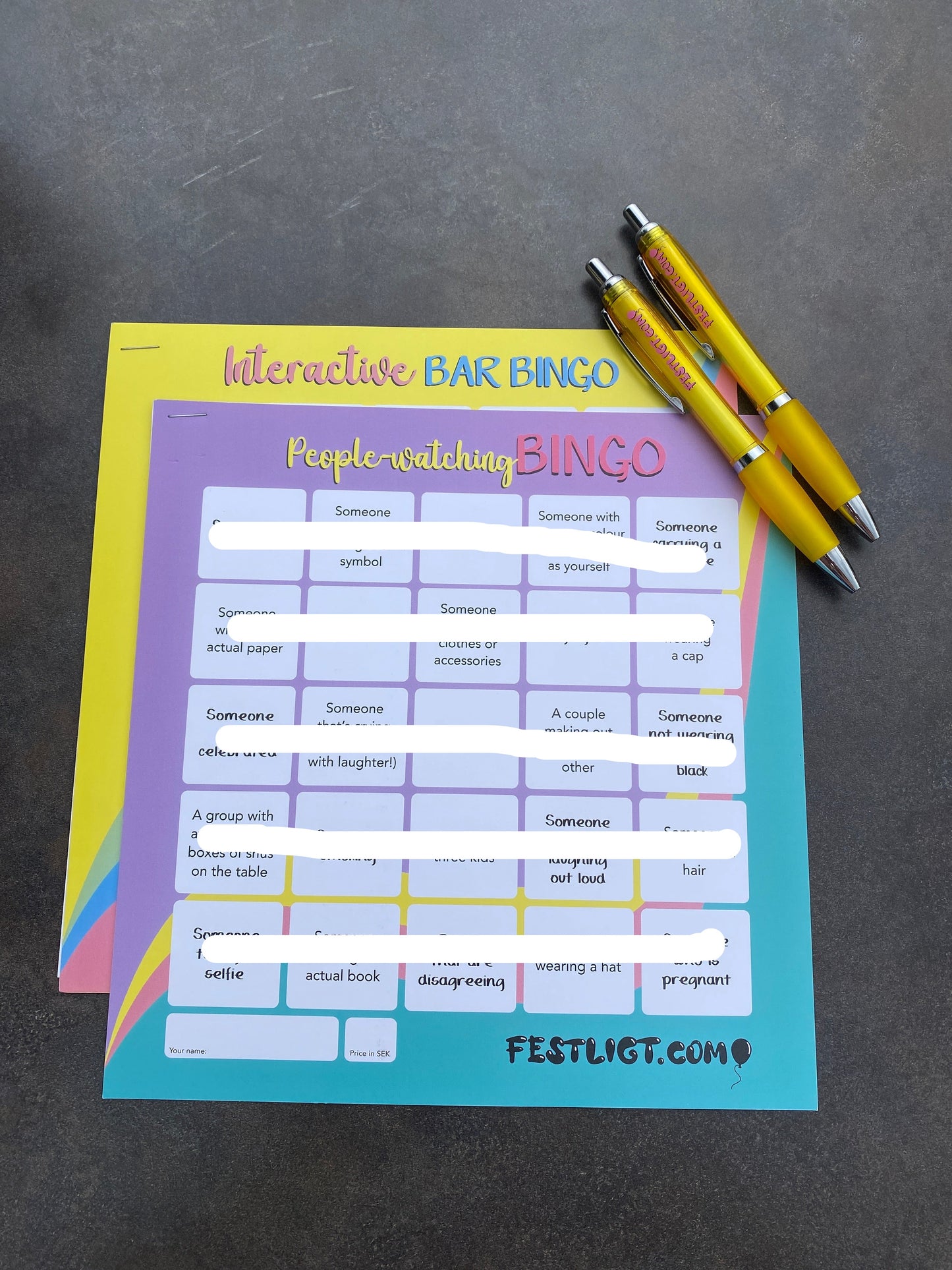 Glo på folk-bingo! 4-pack!