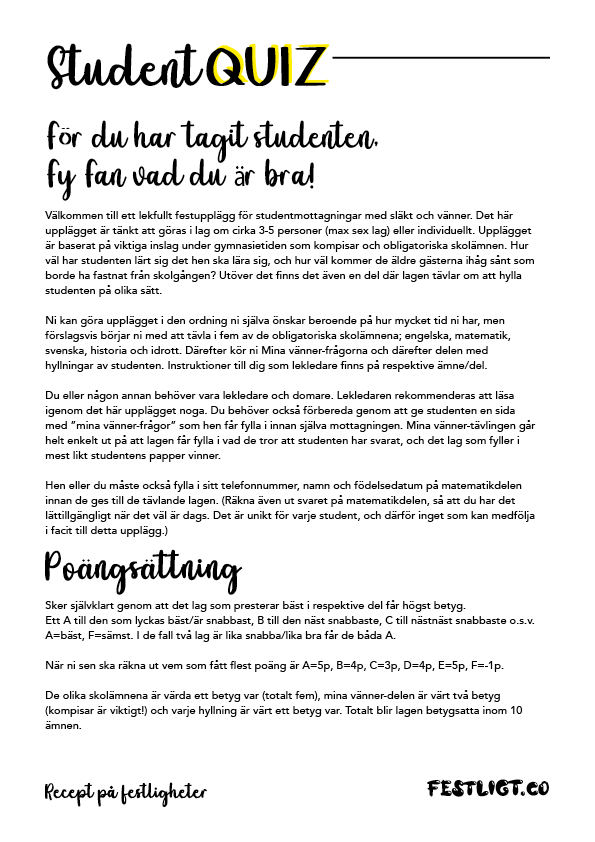 Studentmottagning!