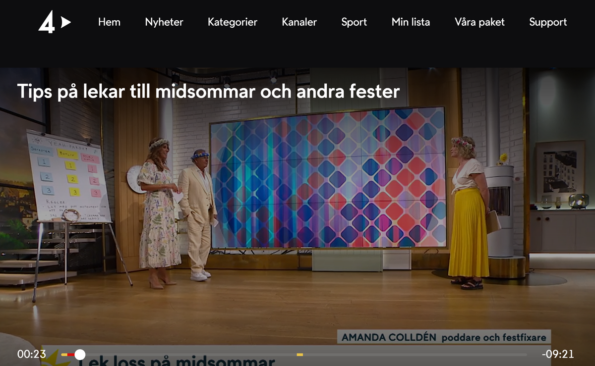 Tips på midsommarlekar i Nyhetsmorgon!
