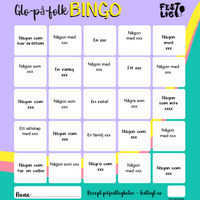 Glo på folk-bingo! 4-pack!